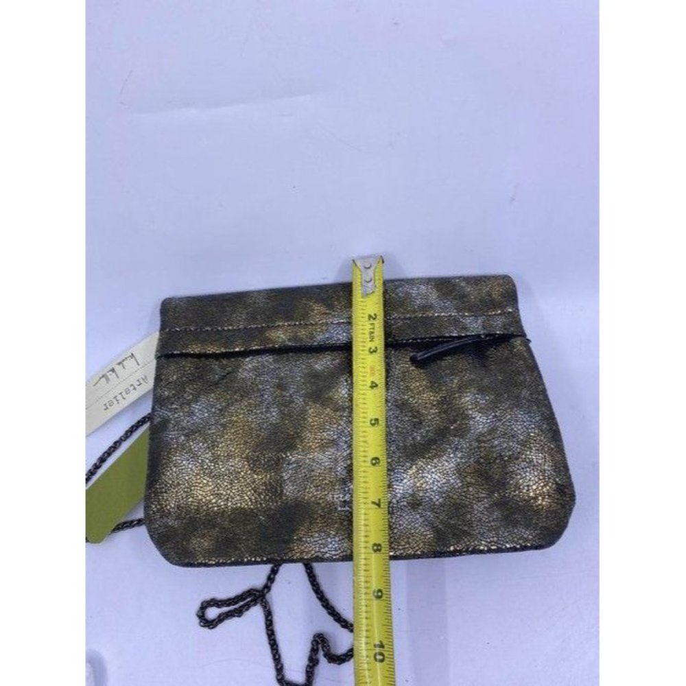 Nicole Miller Msrp Black Gold Leather Cross Body B - Picture 5 of 12